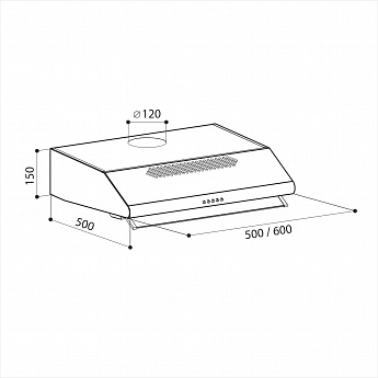 картинка Кухонная вытяжка Lex SIMPLE 600 INOX нержавеющая сталь 