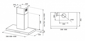 картинка Кухонная вытяжка Bertazzoni KT60P1XV 