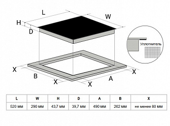 картинка Электрическая варочная панель Weissgauff HV 32 BAT 
