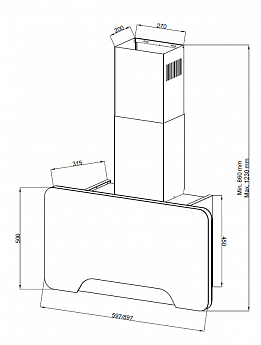 картинка Кухонная вытяжка Kuppersberg MINT 60 
