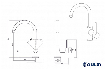 картинка Смеситель Oulin OL-8006 