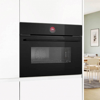 картинка Электрический духовой шкаф с функцией СВЧ Bosch CMG9241B1 черный 