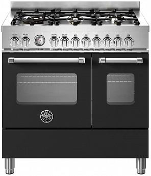 картинка Комбинированная кухонная плита Bertazzoni MAS96L2ENET чёрная 