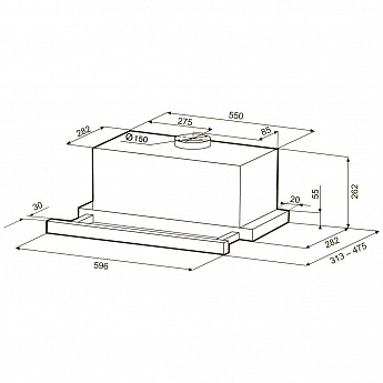картинка Кухонная вытяжка Krona KAMILLA T POWER 600 Inox 