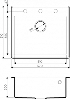картинка Мойка для кухни Omoikiri TEDORI-57 