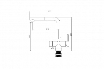 картинка Смеситель Emar Steel ЕСВ 7017 хром 