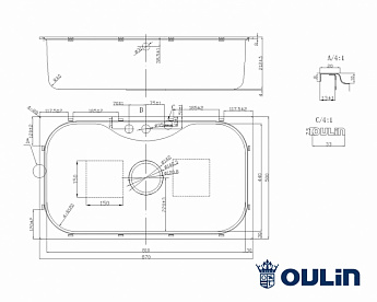 картинка Мойка для кухни Oulin OL-330 