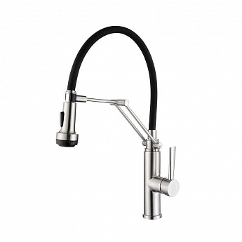 картинка Смеситель Emar ЕСВ 7012 вытяжной излив сатин 