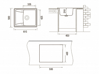 картинка Мойка Longran CLASSIC CLS 615.500 
