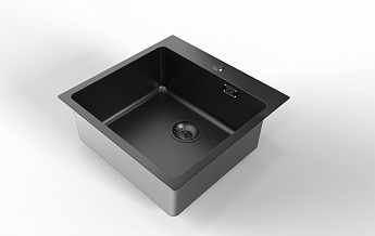 картинка Кухонная мойка Ukinox ЛОФТ LOV500.500 -GT10P 0CW BL 