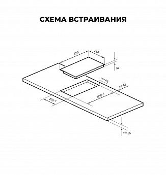 картинка Индукционная варочная панель Lex EVI 320 BL 