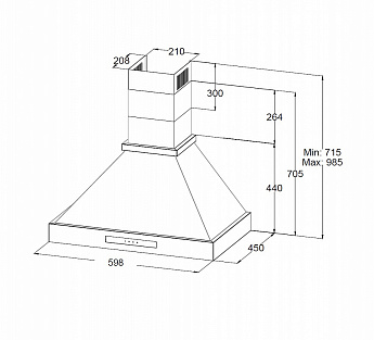 картинка Кухонная вытяжка Korting KHC 6809 N 