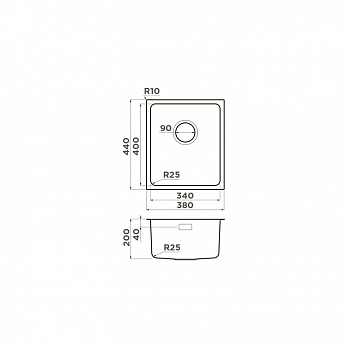 картинка Мойка Omoikiri TADZAVA-38-U-IN 