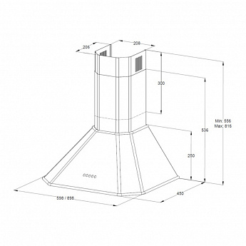 картинка Кухонная вытяжка Korting KHC 9839 X 