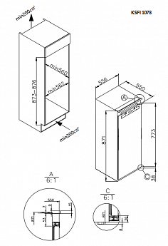 картинка Морозильная камера Korting KSFI 1078 