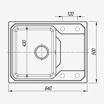картинка Мойка для кухни Dr. Gans Кардинал 640 
