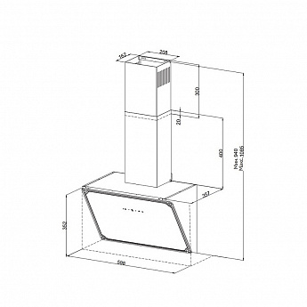 картинка Кухонная вытяжка Korting KHC 69059 RGB 