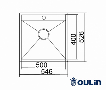 картинка Мойка для кухни Oulin OL-F121X 