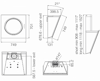 картинка Кухонная вытяжка Elica OM AIR @ BL/F/75 