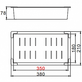 картинка Коландер Ledeme K30335B графит 