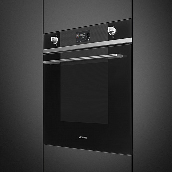картинка Электрический духовой шкаф с СВЧ Smeg SO6102M2N 