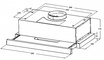 картинка Кухонная вытяжка Weissgauff TEL 06 1M WM 