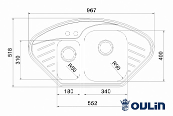 картинка Мойка для кухни Oulin OL-310 