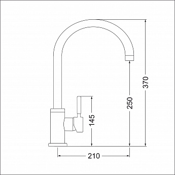 картинка Смеситель Emar ECB-3004 PVD высокий излив медь 