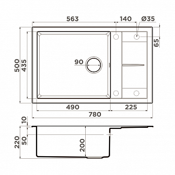 картинка Мойка Omoikiri SUMI 78A-LB 