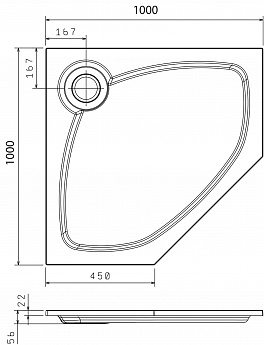 картинка Поддон Florentina Пятиугольный П-1 100*100 