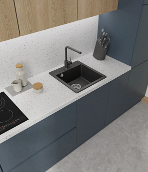 картинка Кухонная мойка Granfest GF-URBAN 245 черный 