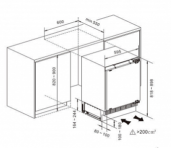 картинка Встраиваемый холодильник Kuppersberg RBU 814 