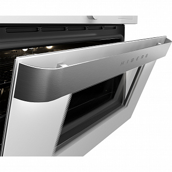 картинка Электрический духовой шкаф с функцией пароварки и СВЧ Hiberg MS-VM 5115 W SMART 