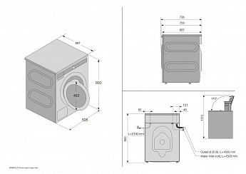 картинка Стиральная машина  с паром Asko W5114CXLW белый 