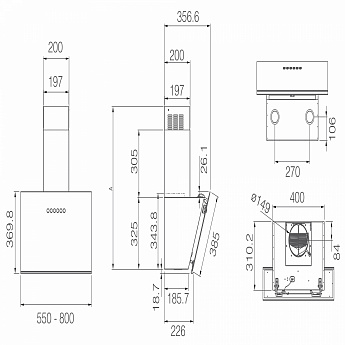 картинка Кухонная вытяжка Elica JUST DRY BL/A/55 