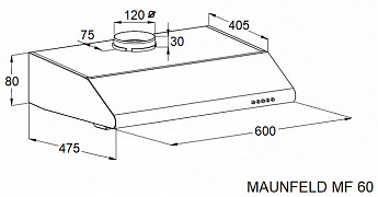 картинка Кухонная вытяжка Maunfeld MF 60 Белая 