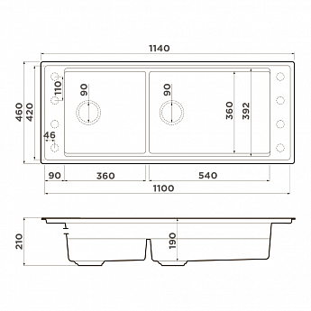 картинка Кухонная мойка Omoikiri SINTESI PRO 114-2-U/I 