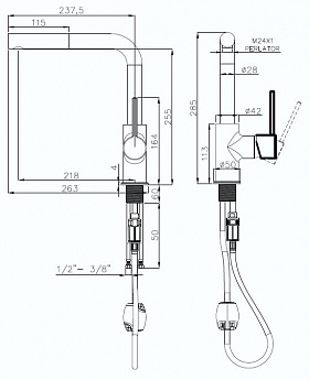 картинка Смеситель Rivelato Ledro 9022201 