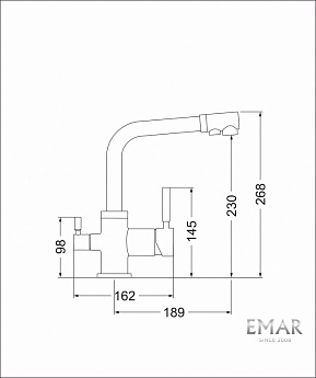 картинка Смеситель Emar ECB-3003 PVD Coppery 