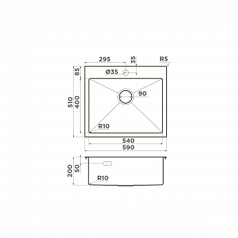 картинка Мойка Omoikiri AKISAME 59-GB 