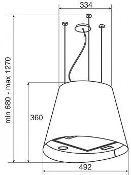 картинка Кухонная вытяжка Jetair GISELA WH/F/50 