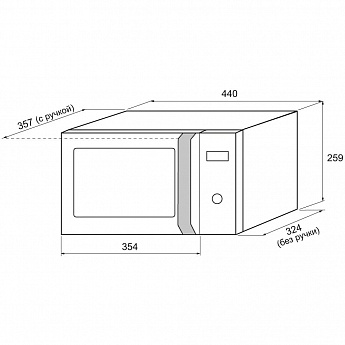 картинка Микроволновая печь Krona QUANTUM 44 BL/IX нержавеющая сталь 