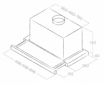 картинка Кухонная вытяжка Elica ELITE 14 LUX BL/A/60 
