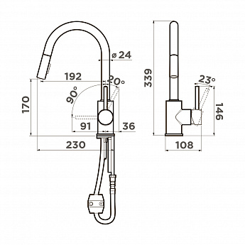 картинка Смеситель Omoikiri Shinagawa-SB-C 