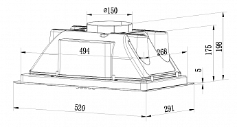 картинка Кухонная вытяжка полновстраиваемая Weissgauff BOX 900 PB IX 