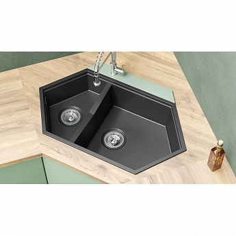 картинка |Discount| Мойка для кухни Kit Kraken CREEK черный 