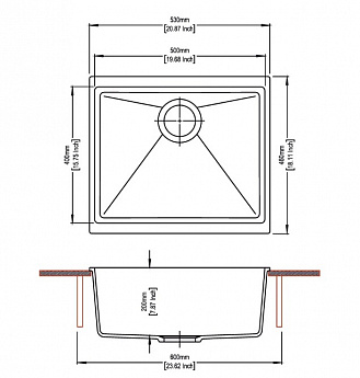 картинка Кухонная мойка Longran Geos GES530.460 