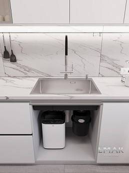 картинка Кухонная мойка Emar EMB-660(TOP) PVD Nano Satin 