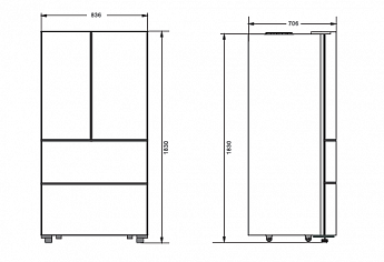 картинка Отдельностоящий холодильник Kuppersberg RFFI 184 BG 