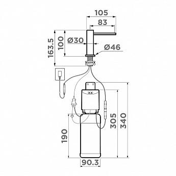 картинка Дозатор для мыла Omoikiri ОМ-09 Sensor 